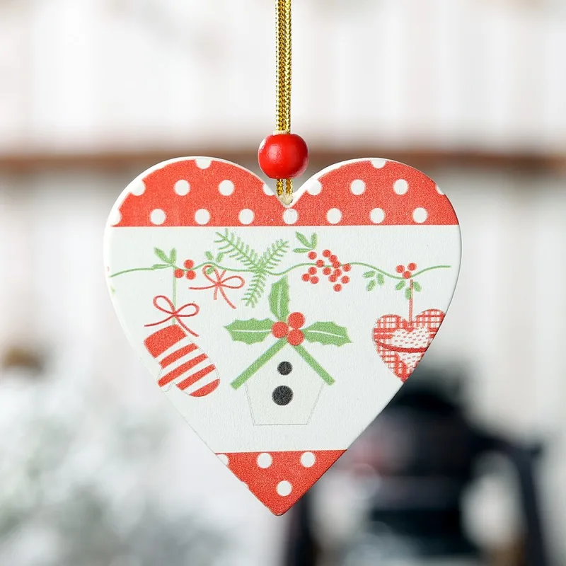 1 шт. деревянная рождественская подвеска Рождественская елка падающие украшения