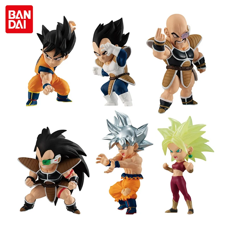 

6pcs Bandai Dragon Ball Adverge Motion 5 Goku Kaiouken Vegeta Raditz Nappa Saiyan Action Collection Figure Kids Toys for Boys