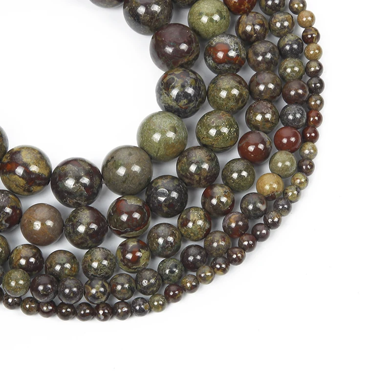 Бусины из натурального камня браслет с драконом и кровью незакрепленные Круглые