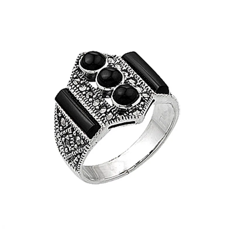 

Silver 925 Sterling Marcasite Ring