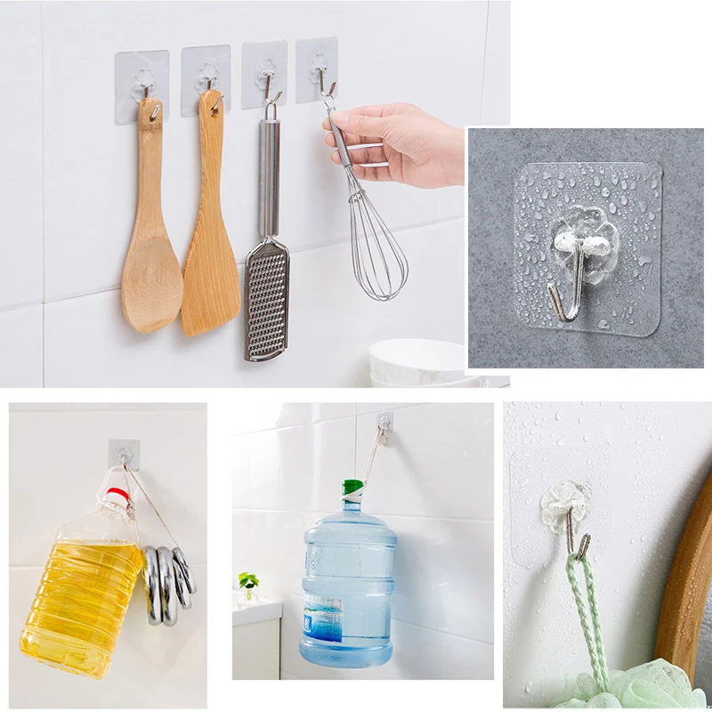 Вешалка с крючком на присоске 10/5/1 шт.|Крючки и направляющие| |