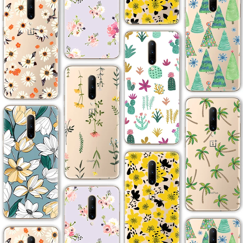 

ciciber Funda Case for Oneplus 7 8 7T 6 6T Nord N10 N100 Pro Soft Silicone Case for Oneplus 8 8T Pro Luxury Tree Flower Coque