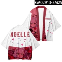 anime genshin impact noelle cosplay costume japanese kimono cardigan womenmen harajuku streetwear haori yukata shirt coat