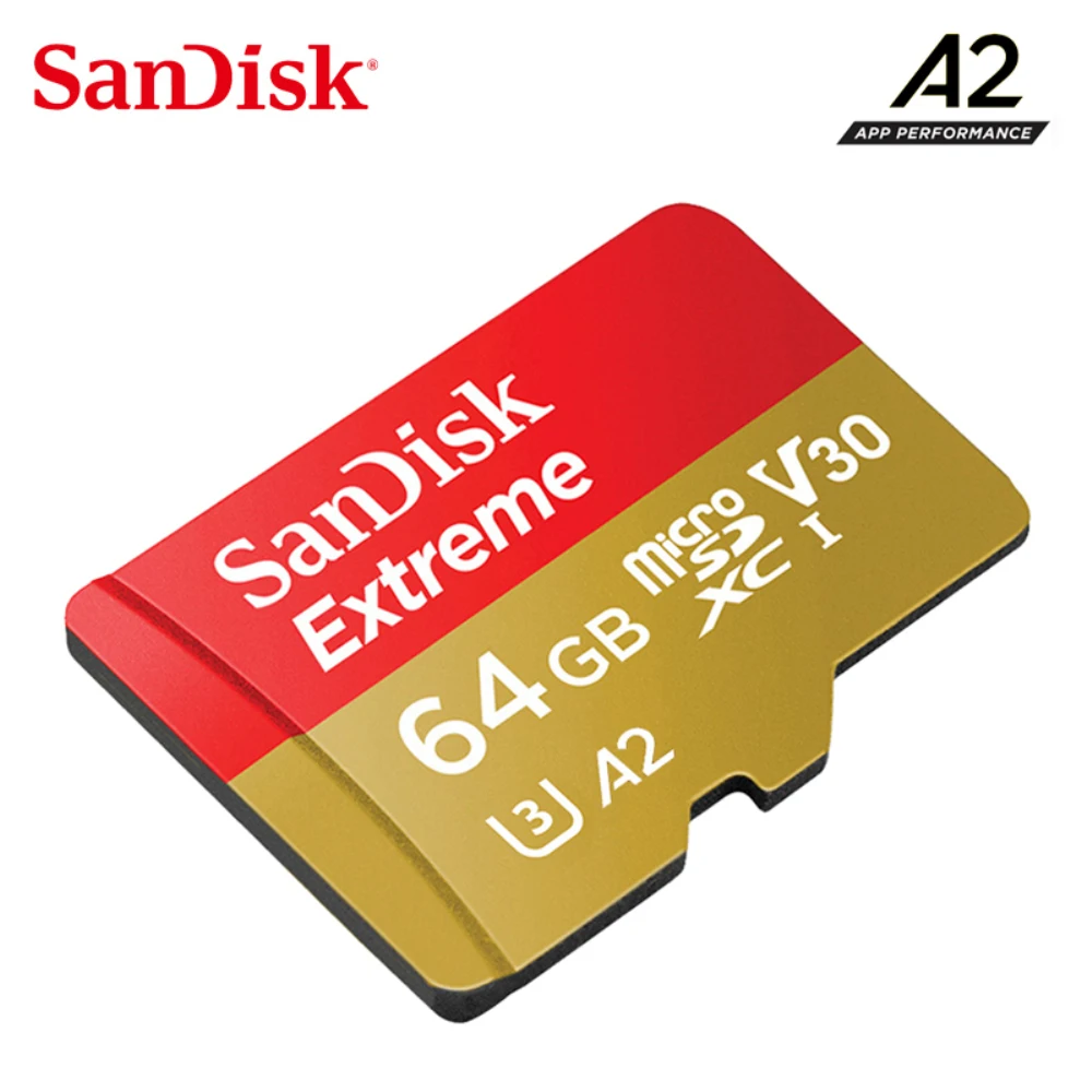 Оригинальная карта памяти sandisk экстремальная Micro SD A2 A1 V30 U3 256 ГБ 64 32 TF 128 память Microsd