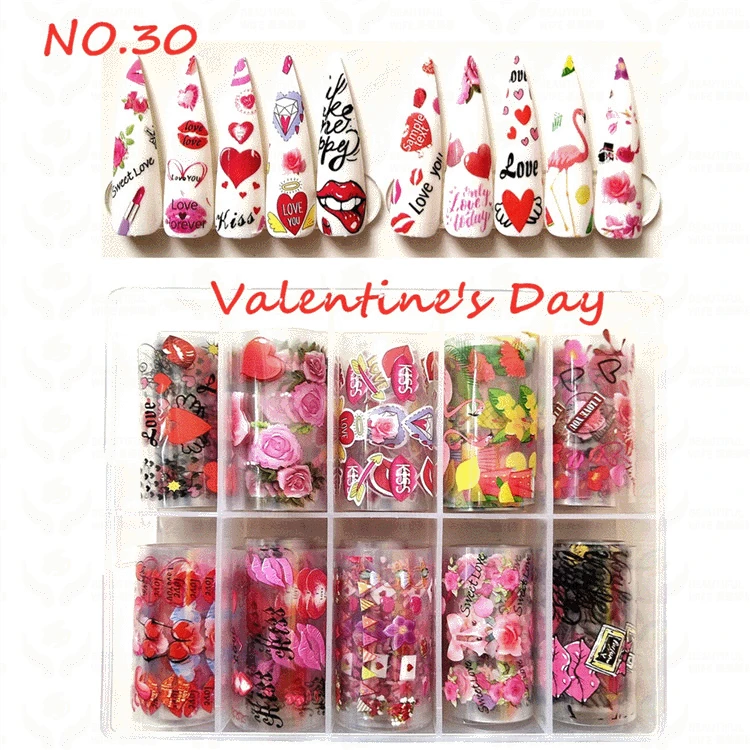 

1 box of star space transfer sticker manicure transfer paper star space paper Christmas nail sticker 10 styles 100cm