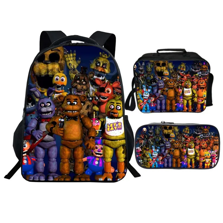 Комплект из 3 предметов FNAT Five Night At Freddy рюкзак для косплея школьная сумка на плечо