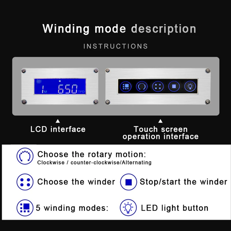 Automatic Watch Winder Safe Box 6 Slot Winding Quiet Motor Storage Display Case Mechanical Watches Jewelry | Наручные часы
