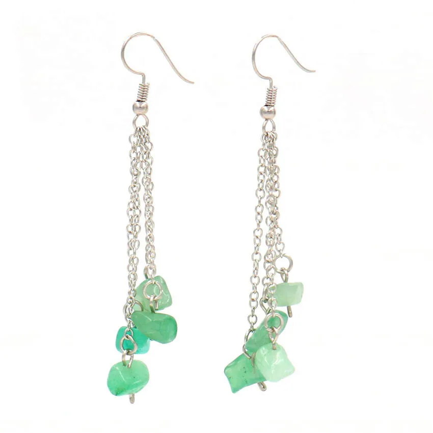 FYJS уникальные посеребренные звеньевые цепи маленькие камни Висячие Серьги