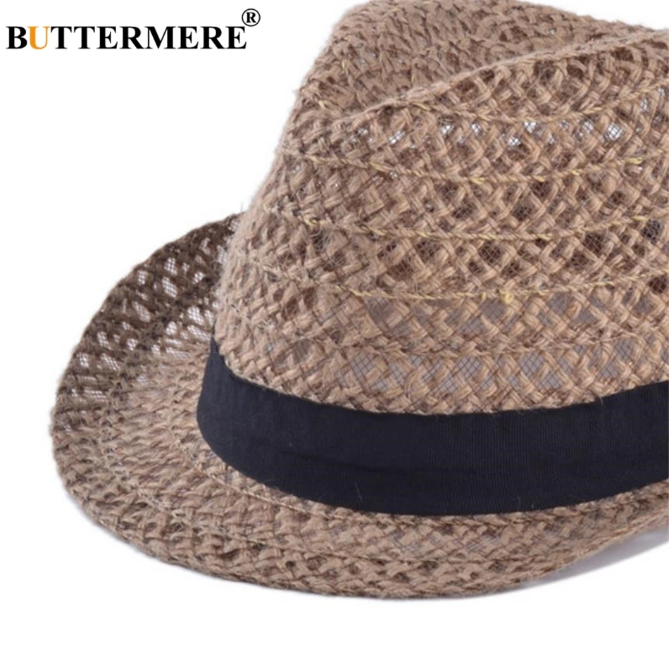 Соломенная шляпа BUTTERMERE Женская Солнцезащитная шапка женская льняная Панама в