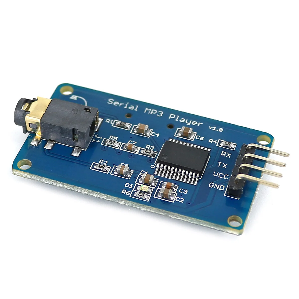 MP3-модуль UART последовательный mp3-плеер с управлением выходом для наушников