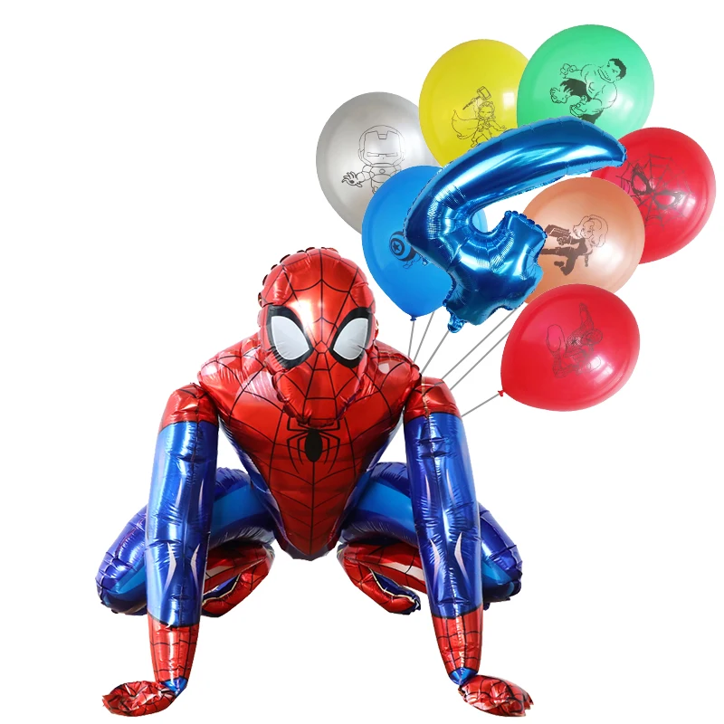 Фото 1 комплект с героями комиксов Марвел 3D большое "Человек паук" алюминиевые
