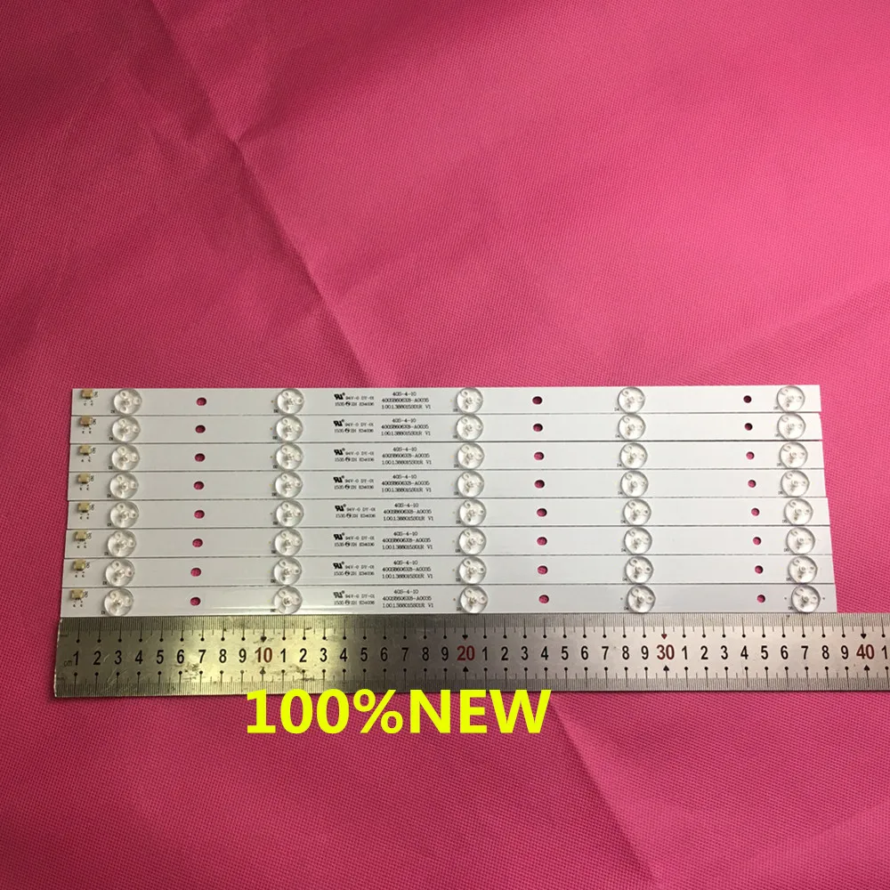100%NEW good quality LCD TV backlight bar FOR 400S8606X8-A0035 E34036 40S-4-10 1.00.1.388015S01R V1 94V-O DY-01 |