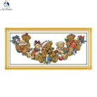 Радость воскресенье мультфильм стиль Рождество мишки Вышивка крестом Рукоделие наборы для вышивки нить картины размеры