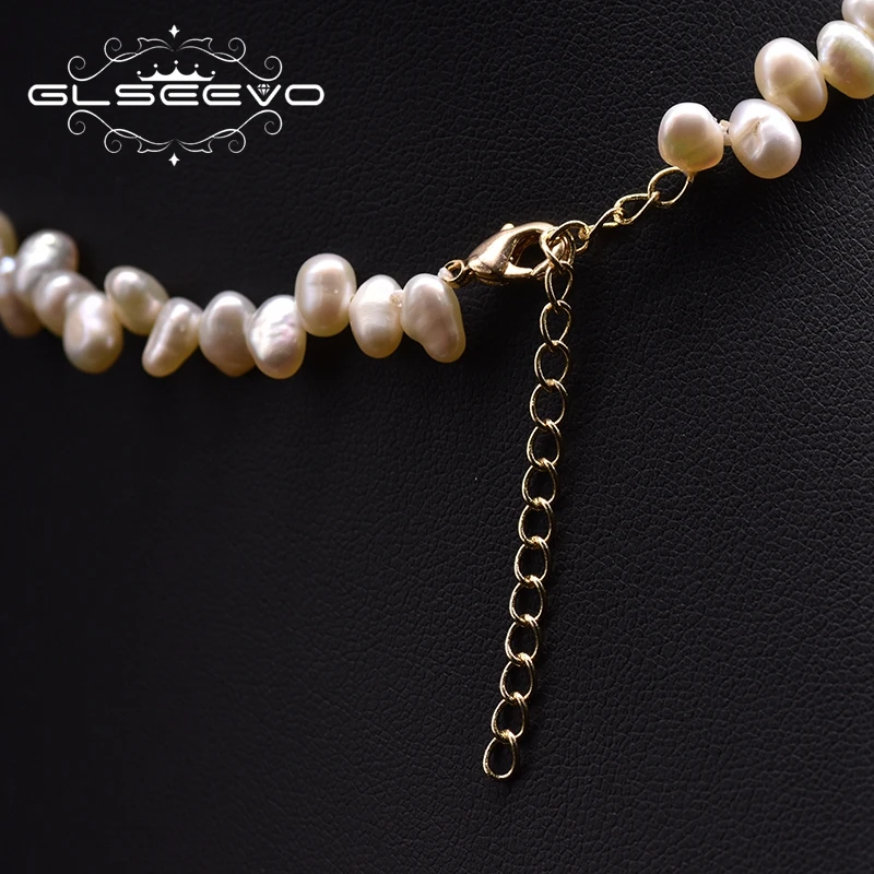 GLSEEVO натуральное пресноводное жемчужное ожерелье на шею Женская обувь ручной