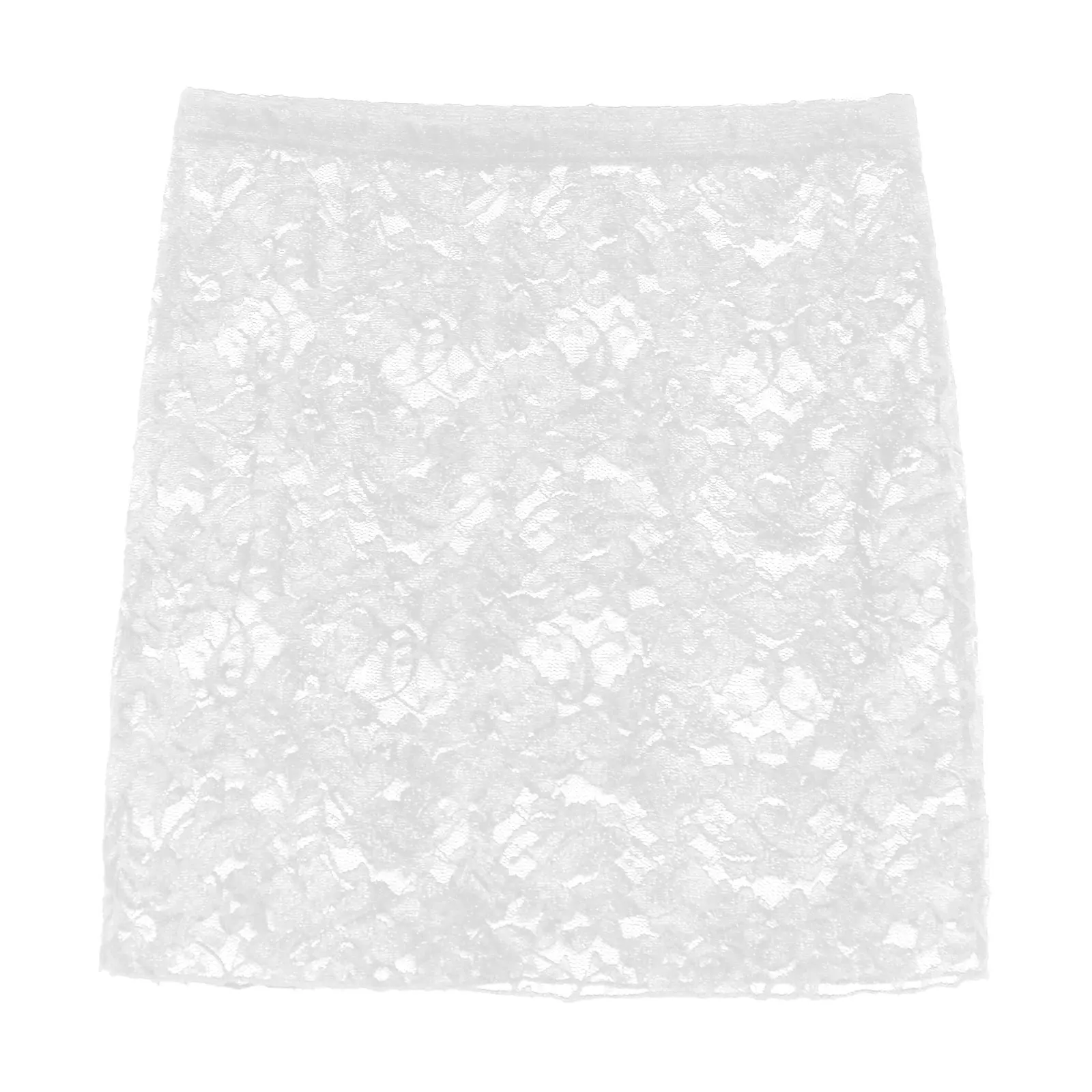 Женское прозрачное кружевное нижнее белье кружевная юбка с цветочным узором