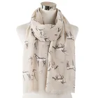 2020 модный животный рисунок лошадей, шарф из вискозы для женщин, женские шарфы, шали, палантины, серый белый женский шарф на шею, роскошный шарф