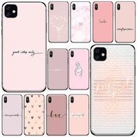 love heart pink cute smile phone case for iphone 11 12 pro xs max 8 7 6 6s plus x 5s se 2020 xr soft silicone cover funda