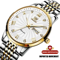 men mechanical wristwatches luxury brand automatic watch men stainless steel waterproof business watch relogio masculino 6630