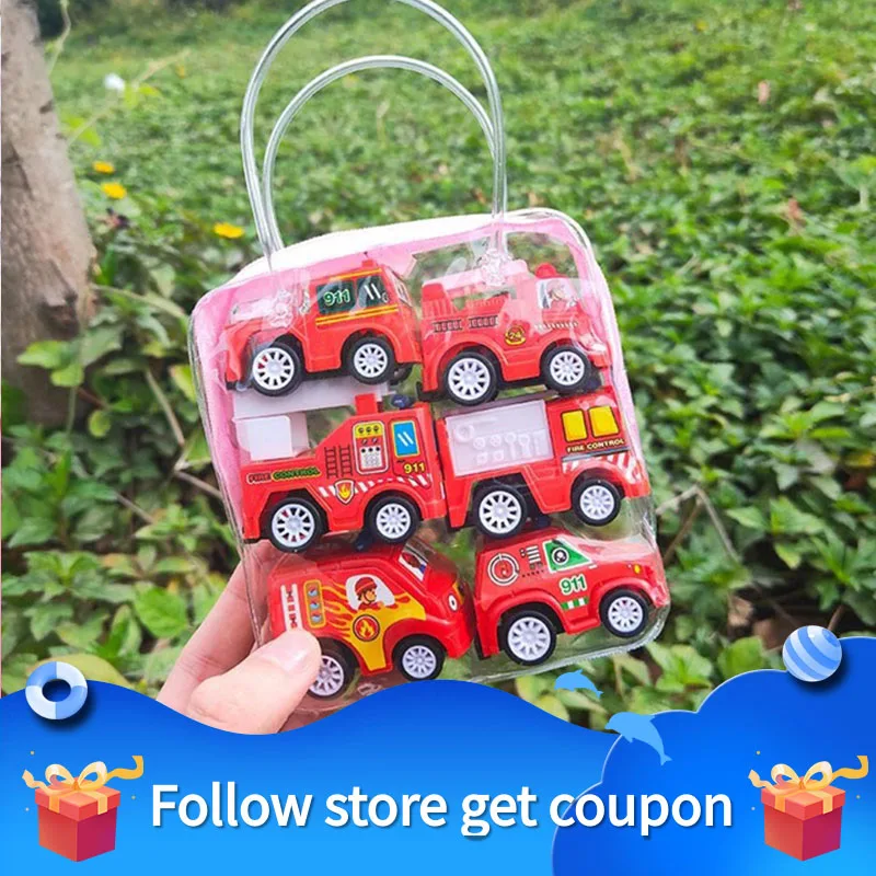 6 шт набор оттягиваемая назад машина ребенка инерции осень Пластик слайд