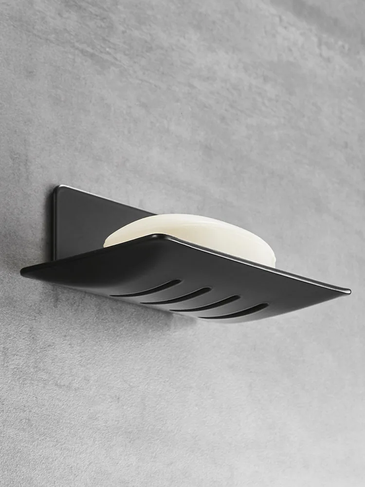 

No drilling soap dish holder wall mounted soap sponge holder for kitchen soap holder bathroom organizer metal soap holder