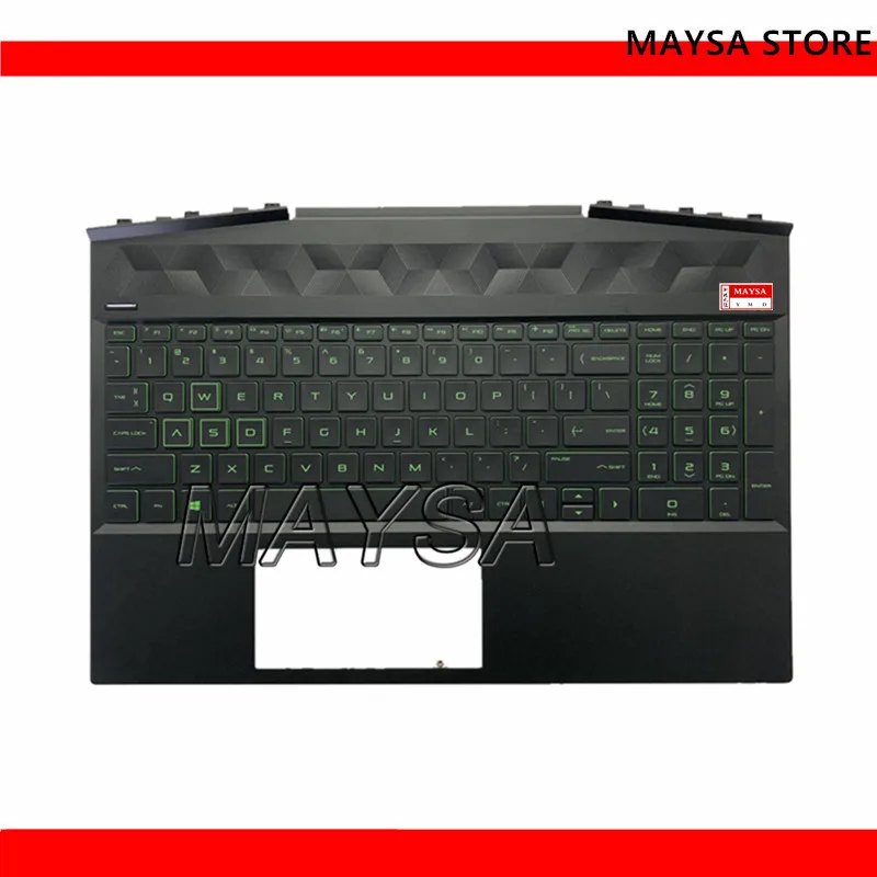 Новый ноутбук США зеленый клавиатура с подсветкой и Упор для рук верхняя крышка