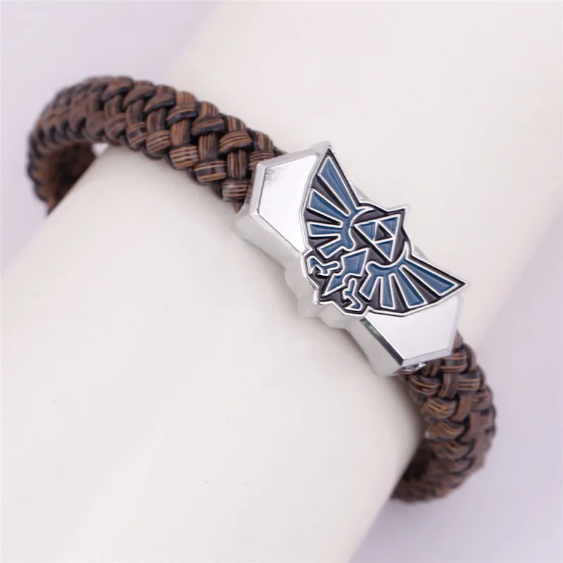 new pubg Anime Zelda Knit Bracelet Cosplay Costumes Accessories The Legend Props Black Punk Fashion Bracelets | Тематическая одежда