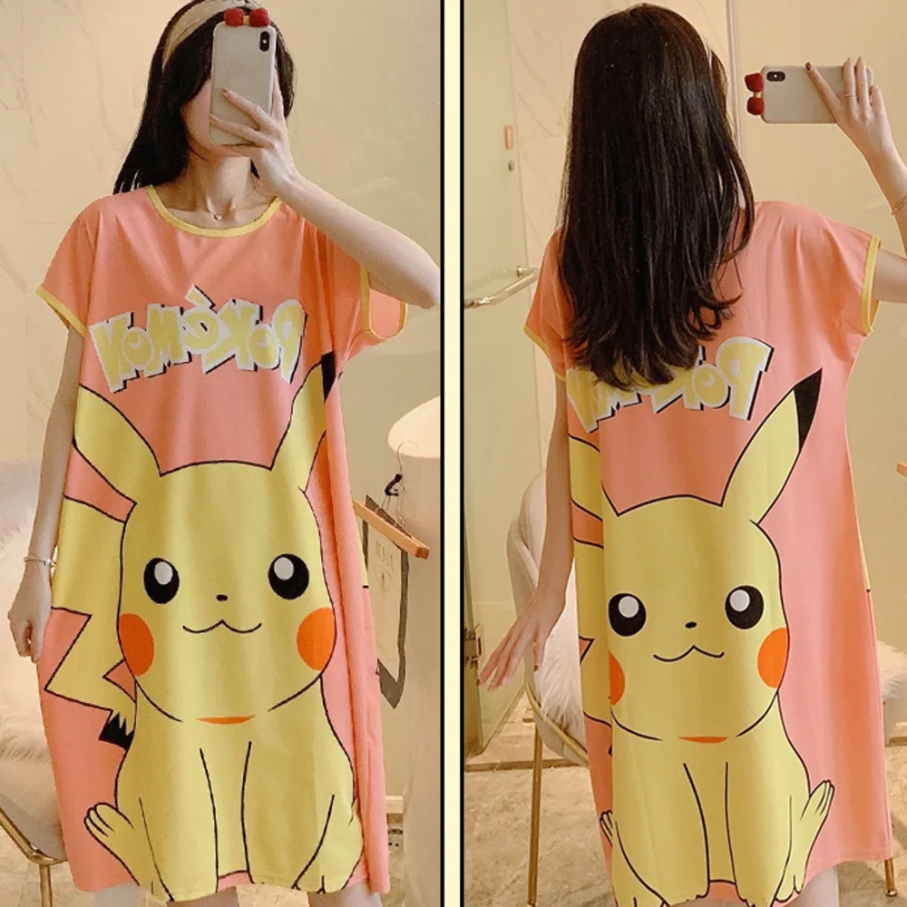 

New Summer Half Sleeve Lovely Girls' Home Wear Loose Size Short Pajamas kawaii