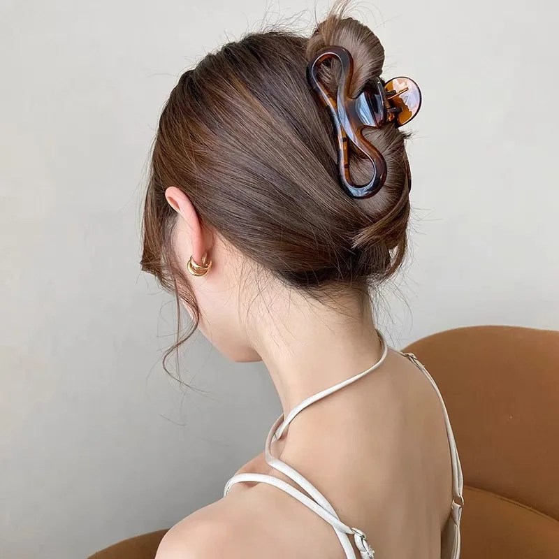 

Новинка женские элегантные Прозрачные Янтарные геометрические полые заколки для волос милая повязка на голову заколка для волос модные ак...