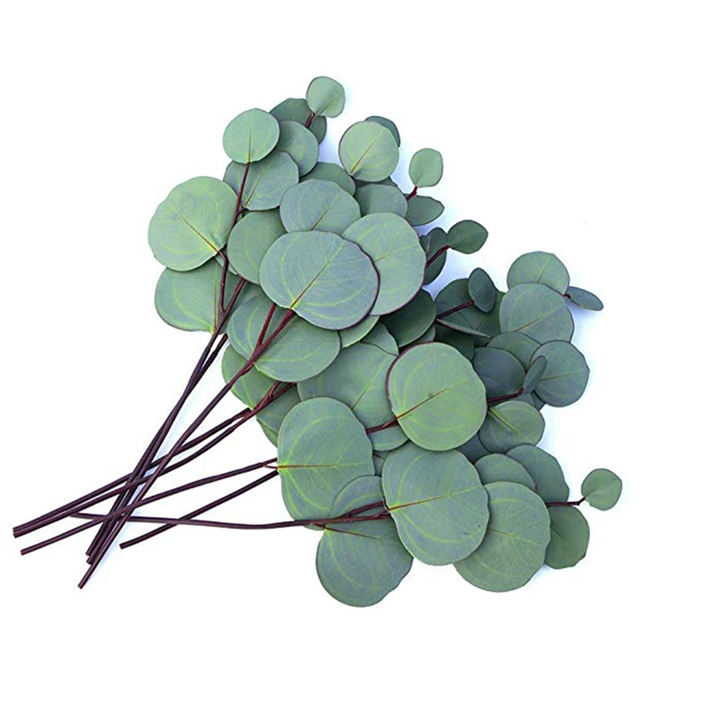 

[pay On Place] 8 Pcs Artificial Plants Simulation Eucalyptus Leaves Fake Plant