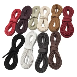 Шнурки для обуви унисекс из вощеный шнурок хлопка, ширина 8 мм, 100%