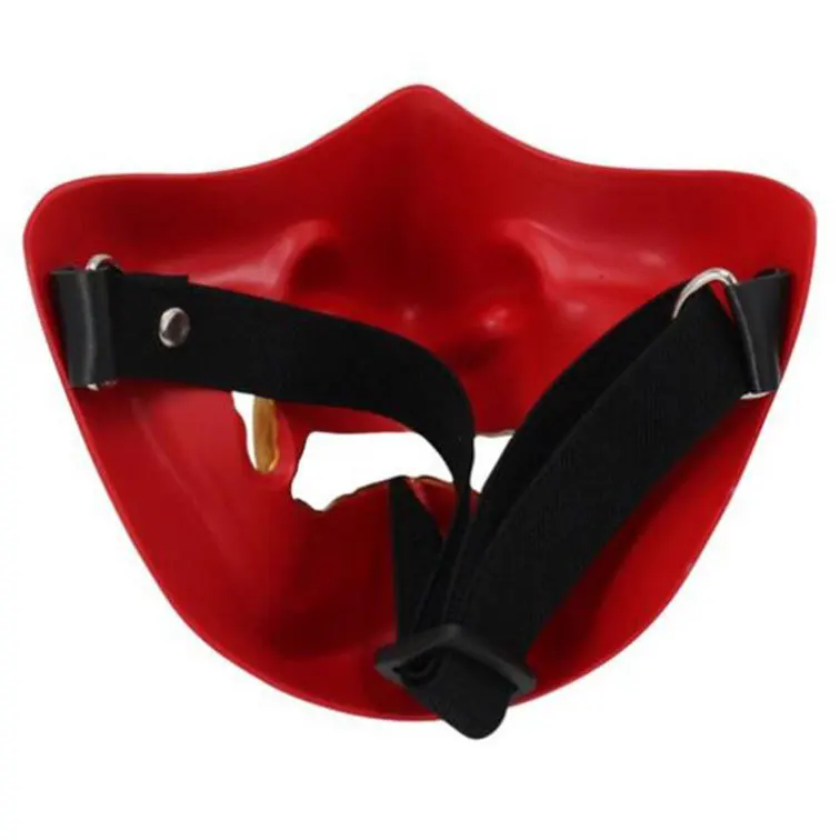 High quality Halloween Prajna Mask Half Face Devil Traditional Japanese Demon Fancy Role Playing Cosplay |