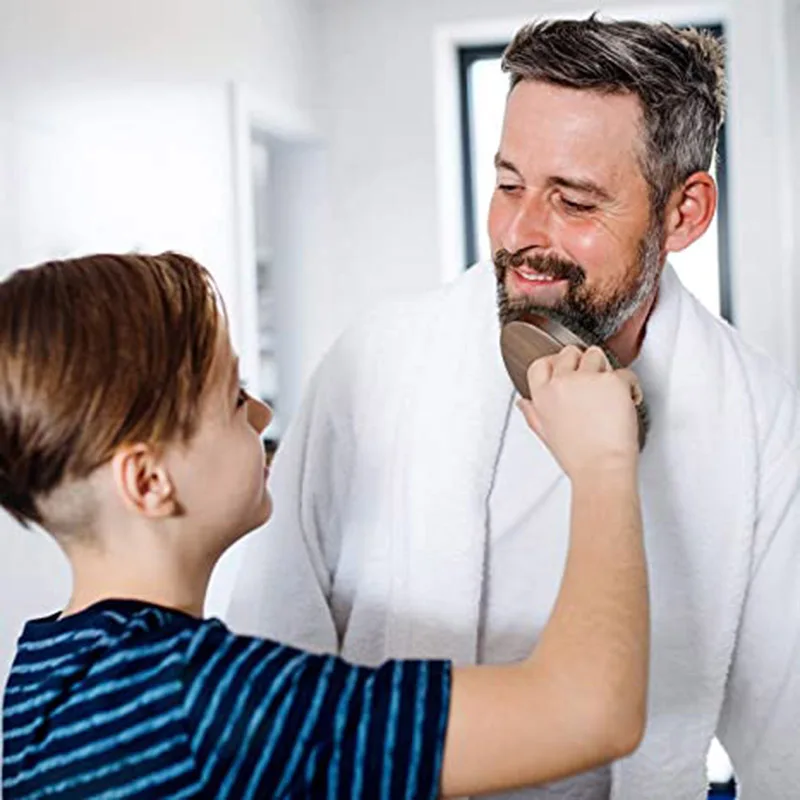 

New Natural Hemu Beard Brush For Men Bamboo Face Massage That Works Wonders To Comb Beards and Mustach Gift for Men