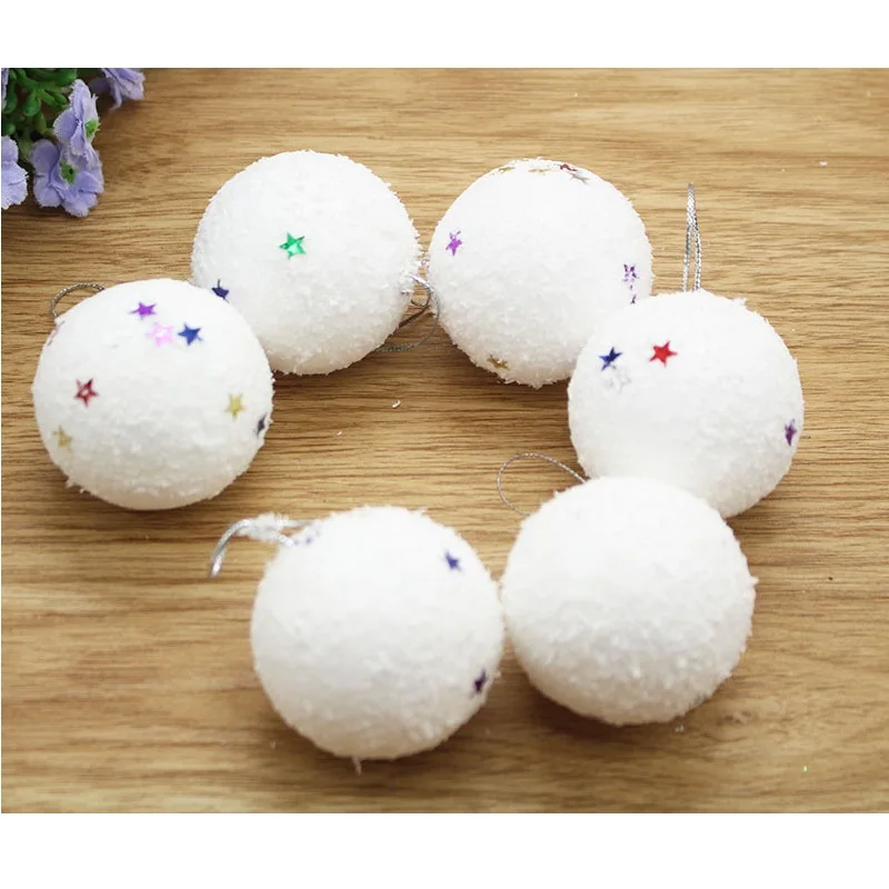 B-6 шт пенополистирол пенопластовый шар Белый Рождественский DIY снежные шары