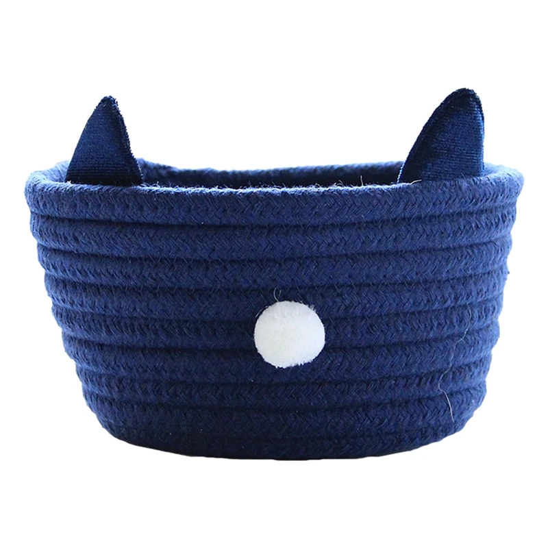 Многофункциональная хлопковая веревка вязанная корзина для хранения ушей