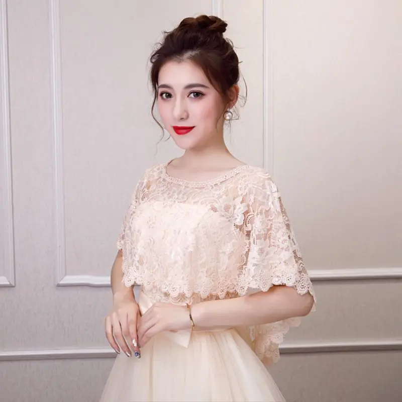 Женская винтажная накидка с цветочным кружевом полупрозрачная шаль болеро