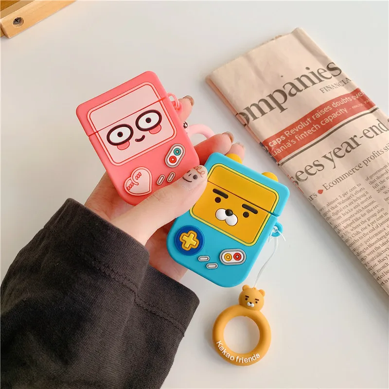 Чехол для Airpods 1/2 милый 3D чехол Kakao мягкий силиконовый наушников и Pro|Аксессуары