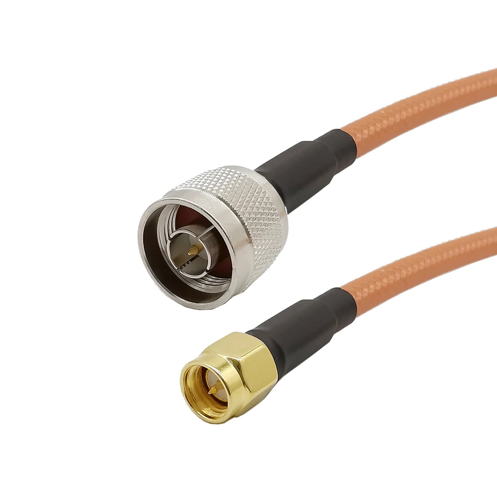 RG400 SMA штепсельная вилка N медная с серебряным коаксиальным РЧ кабелем 50 Ом кабель