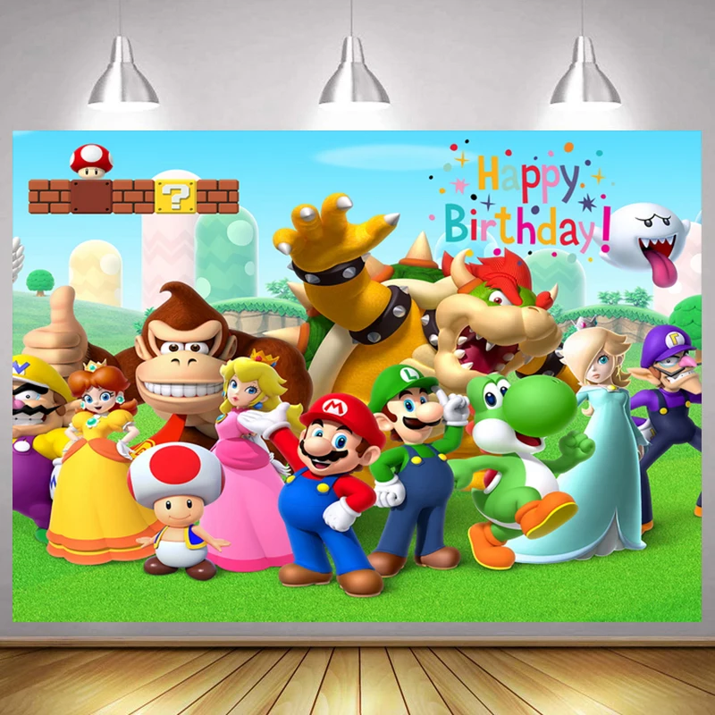 Виниловый фон для вечерние фотосъемки в стиле Луиджи | Дом и сад