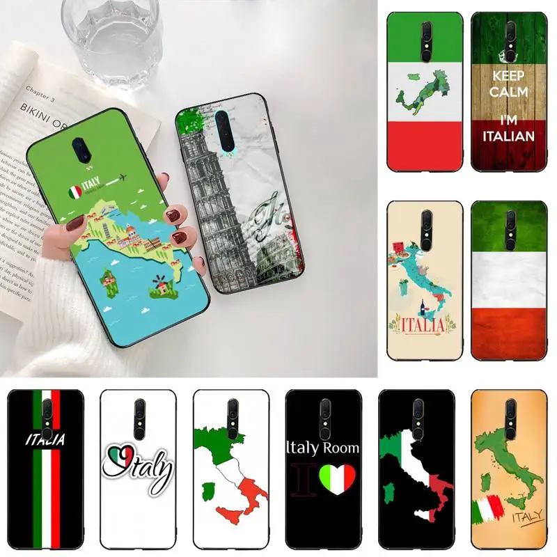 CUTEWANAN государственный флаг Италии It Eagle Map Banner Luxury чехол для телефона Oppo A5 A9 2020 A5S