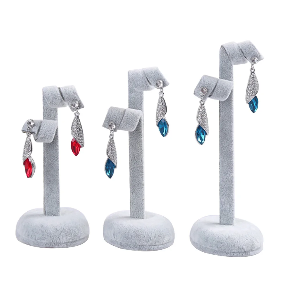 3 шт./компл. бархатные серьги-крючки серьги-гвоздики ювелирный держатель стойка