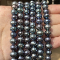 7 8mm natural round black freshwater pearl beads loose spacer bead for jewelry making diy women bracelets necklace accessorie15%e2%80%9c