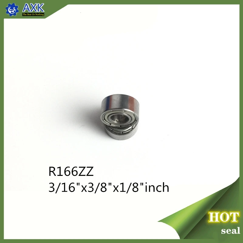 R166ZZ подшипник ABEC 1 (10 шт.) 3/16 &quotx3/8&quot x1/8 &quotдюйм миниатюрный R166 ZZ шариковые