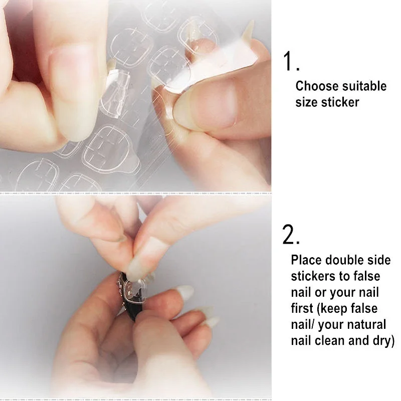 Новое поступление 1 лист 24 наконечника сильный ультра тонкий двухсторонний клей