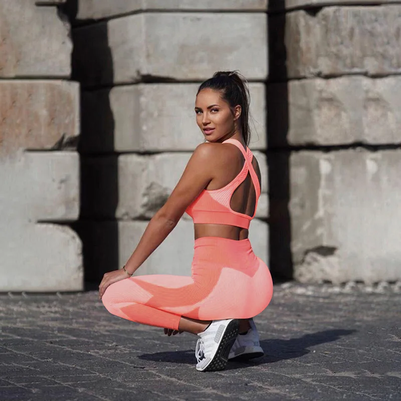 Женский спортивный костюм женский комплект для йоги сиамский сексуальный