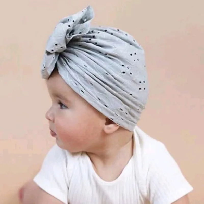 

Big Bows Baby Bonnet Cap Solid Color Summer Mesh Newborn Girl Boy Hat Soft Breathable Infant Toddler Turban Beanies Cap Headwrap