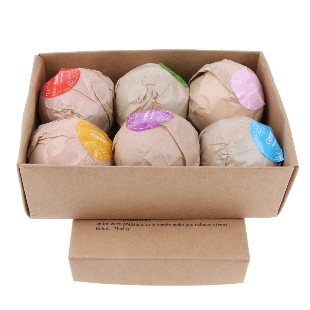 

6 Pieces Bath Bombs Gift Set, Fizzy Spa Moisturizes Dry Skin, Bubble Baths,