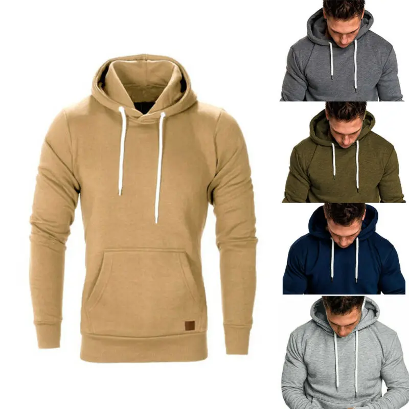 Мужская зимняя Приталенная толстовка теплый свитшот с капюшоном пальто куртка