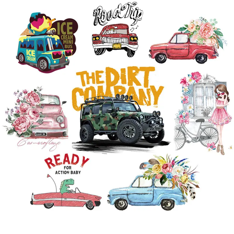 DIY виниловые хиппи локомотив патч железо на переноске для одежды автомобиль