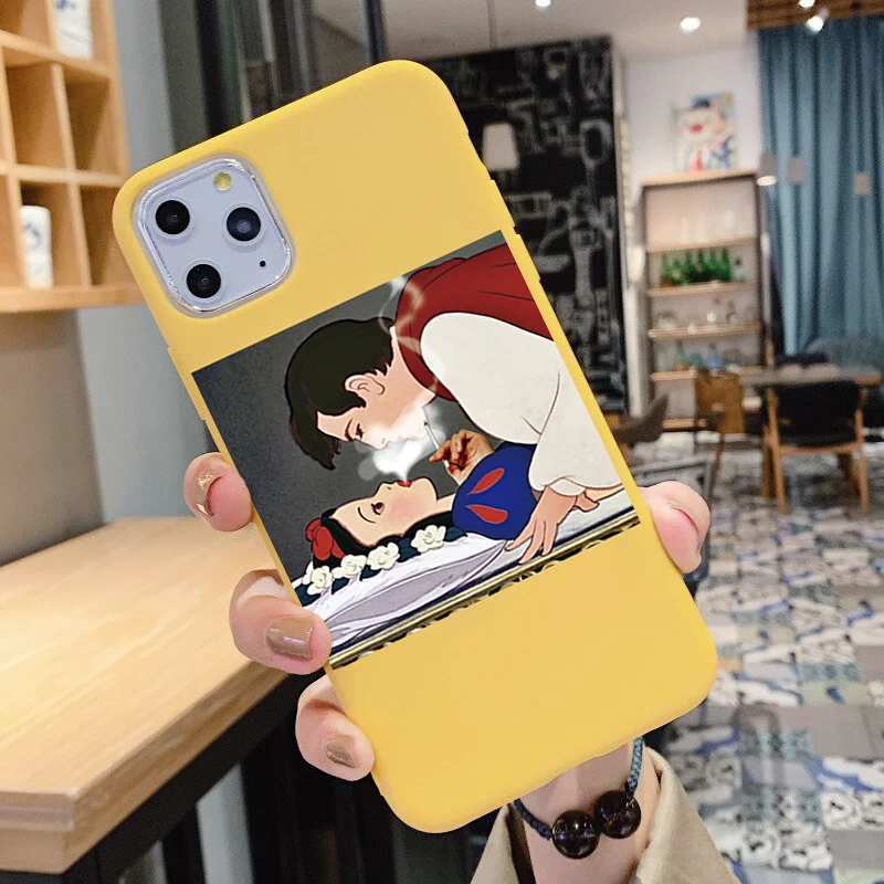 Чехол для iPhone 11 Pro Max X XR XS MAX 7 8 Plus 6 6S желтый матовый мягкий чехол из ТПУ телефона |
