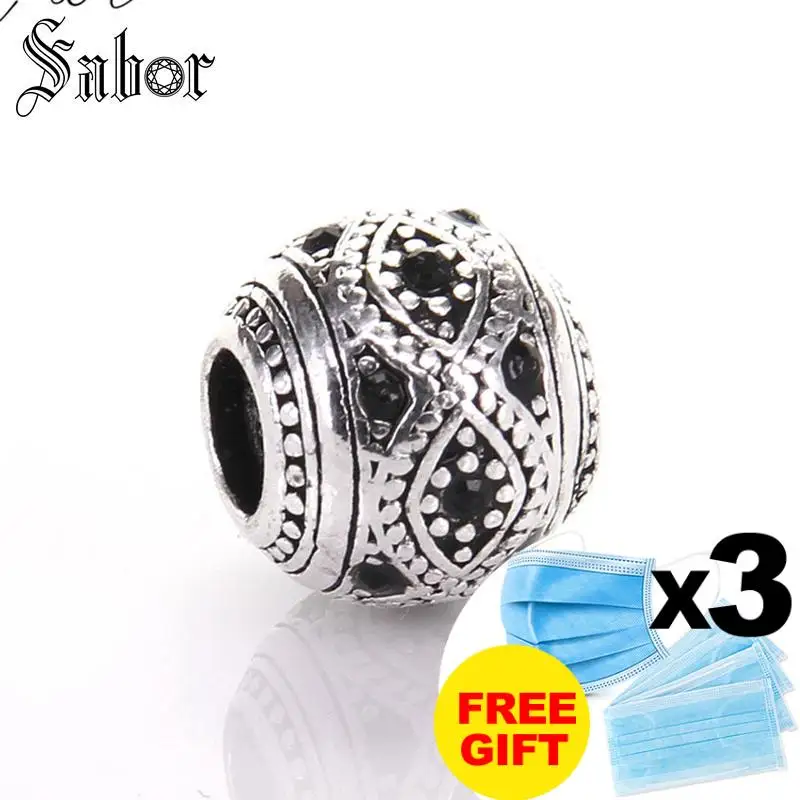 Цирконий выложенный любовный узел DIY Bead Fit Браслет посеребренный Европейский